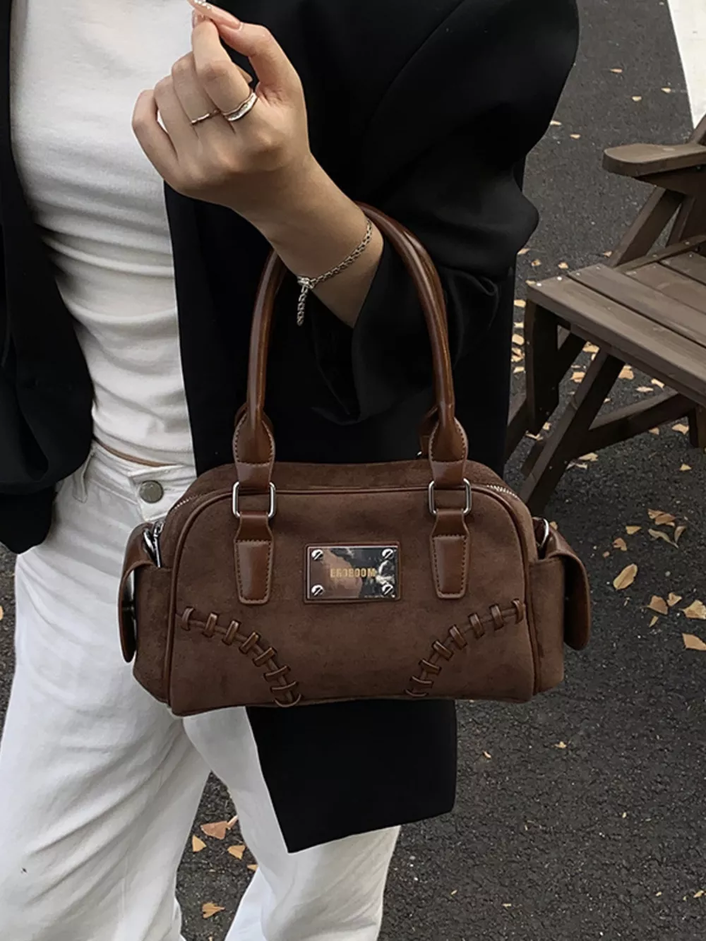 Vintage Top Handle Crossbody Bag, image 19