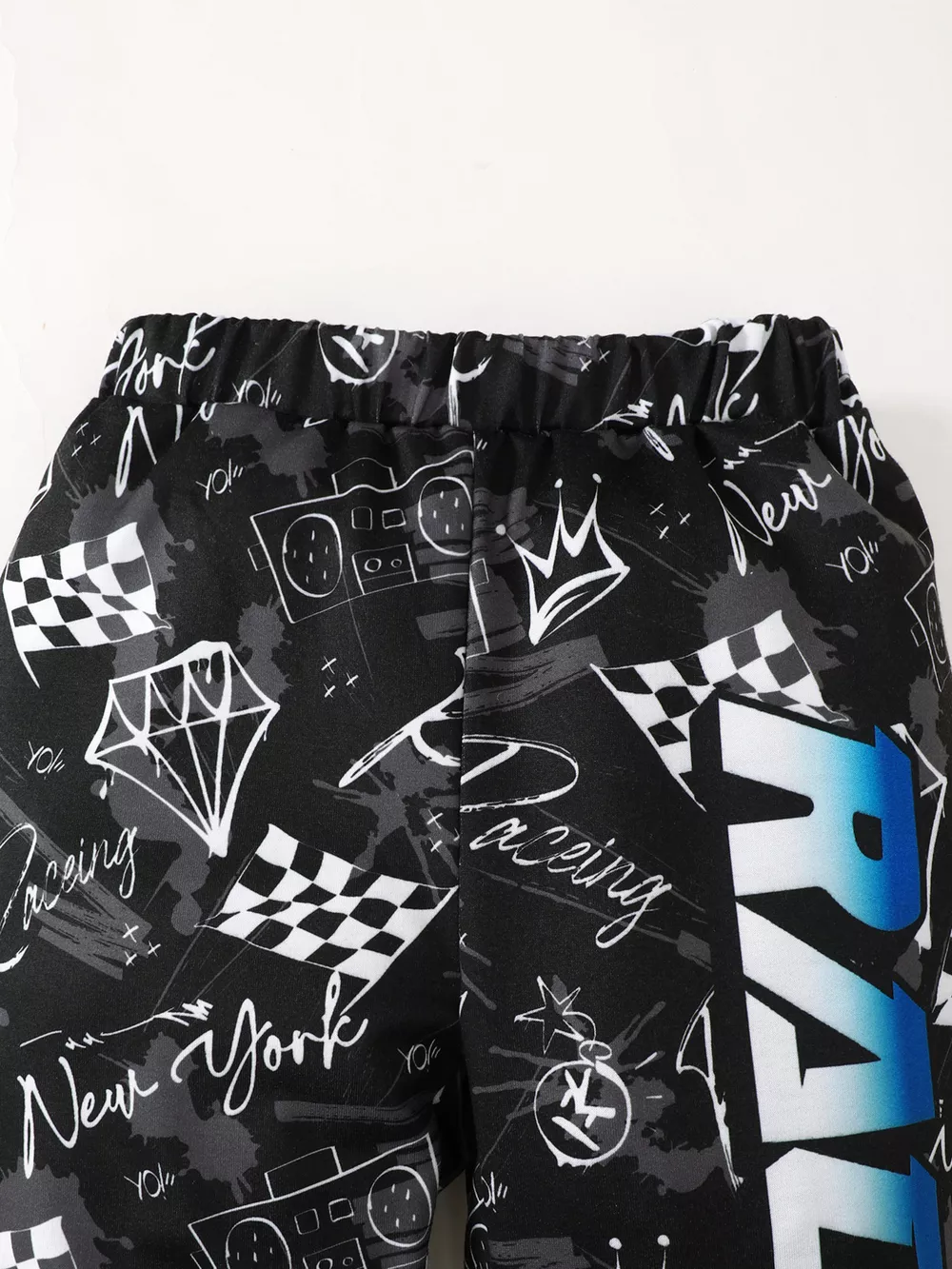 Children's Racing Car Print Long Sleeve Sweatshirt and Pants Set, image 5