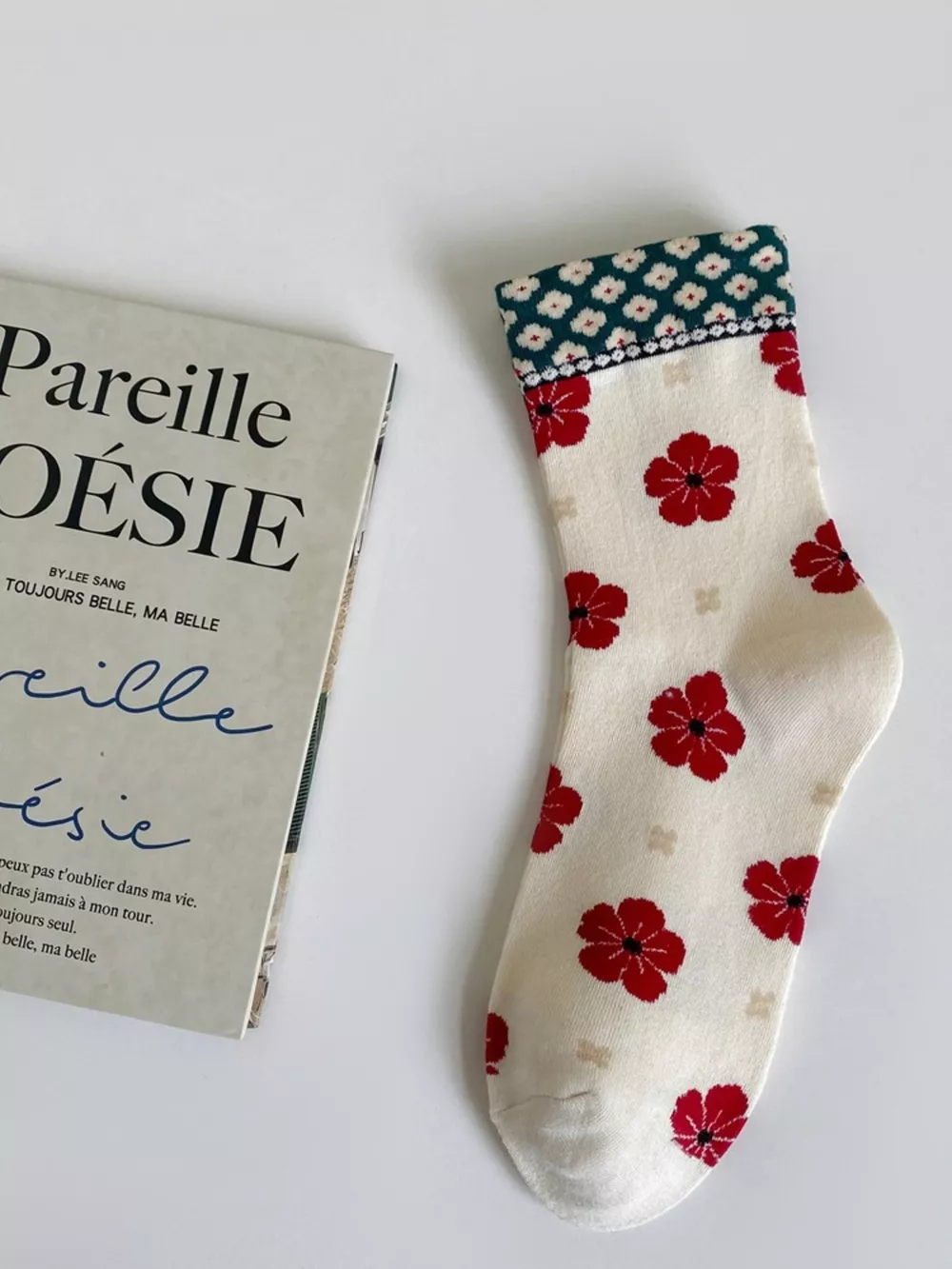 Vintage Floral Print Socks, image 5