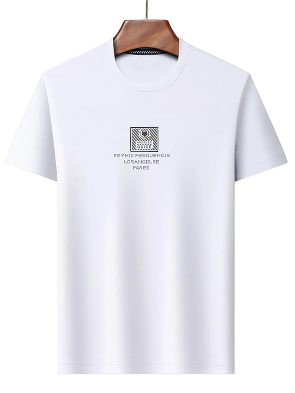 Men's Plus Size Basic Style Round Neck T-Shirt, image 4