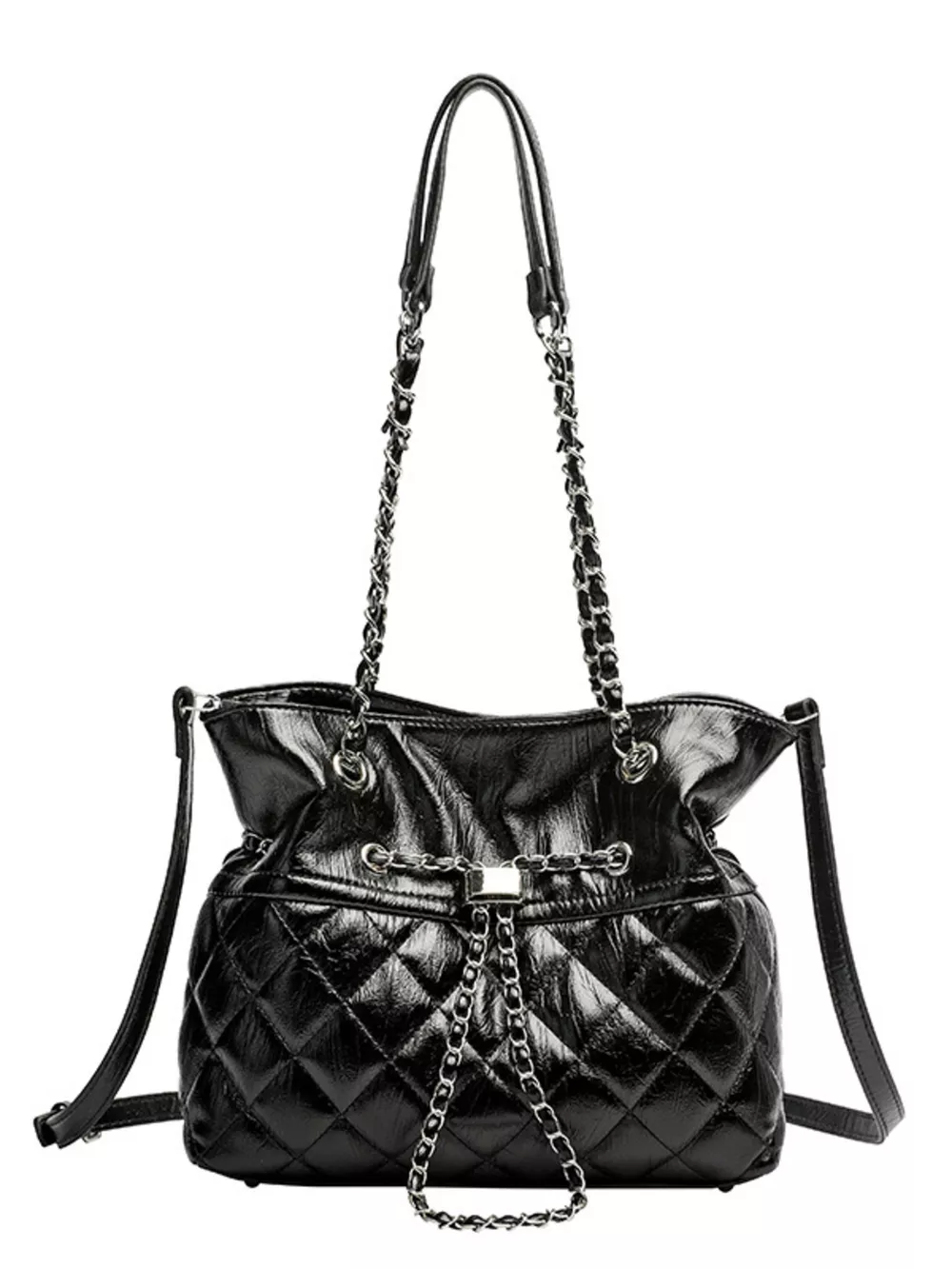 Quilted Chain Shoulder Bag, image 9