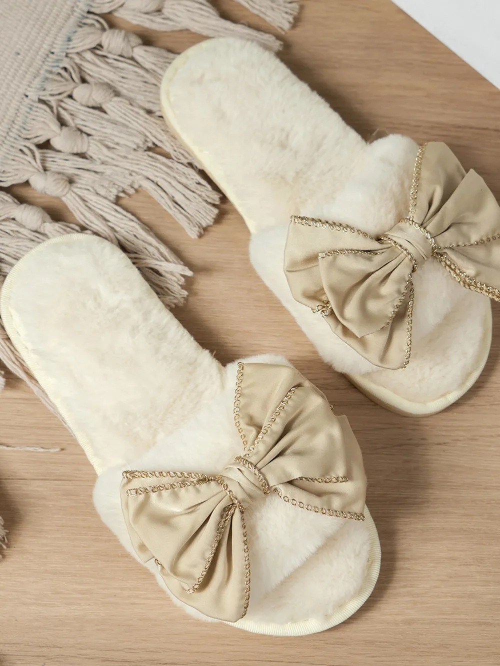 Bow Open Toe Slippers, image 3