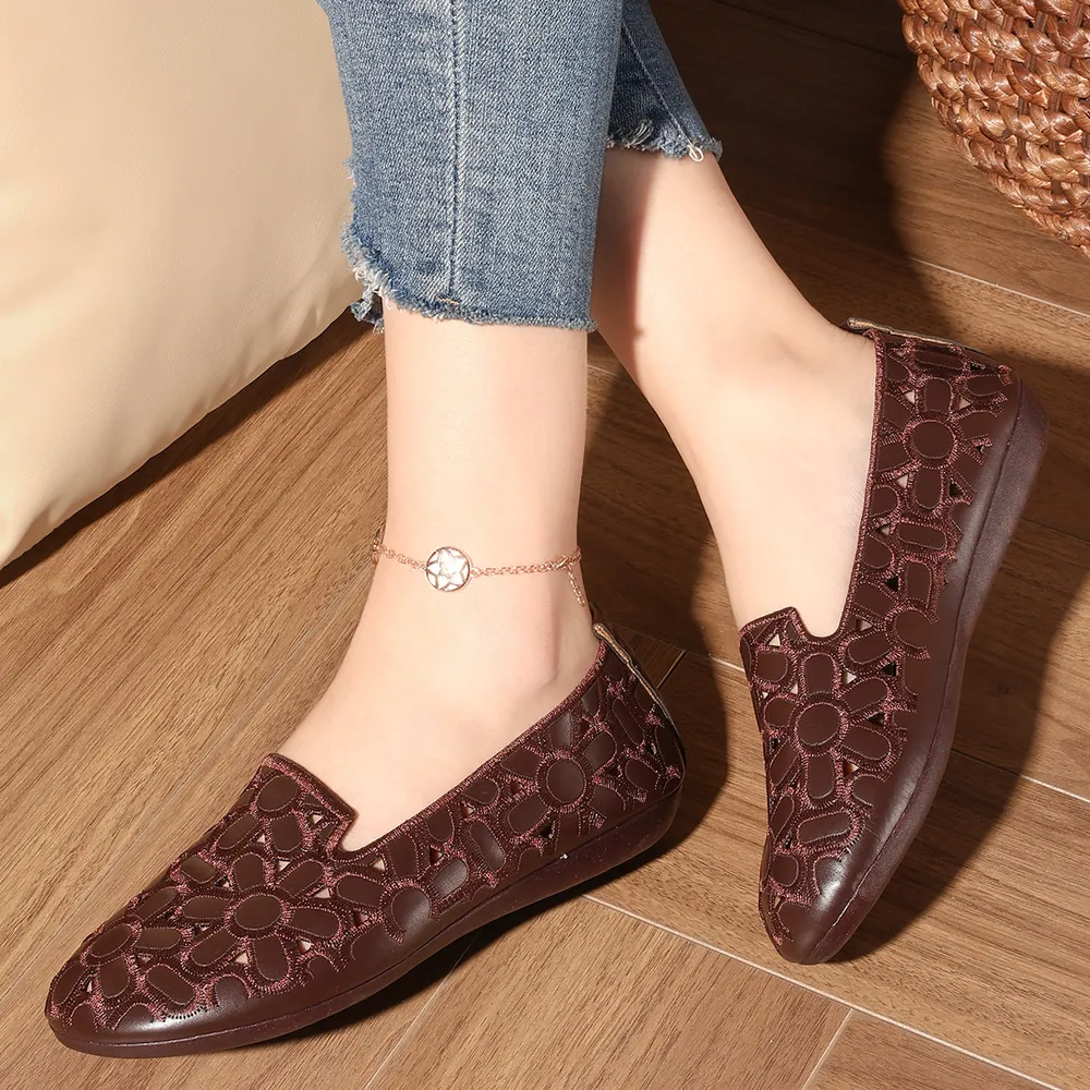 Cutout Round Toe Slip-Ons, image 15