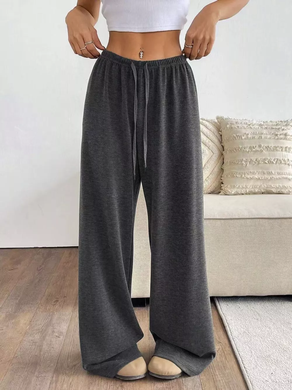 Relaxed Fit Drawstring Pants, image 12