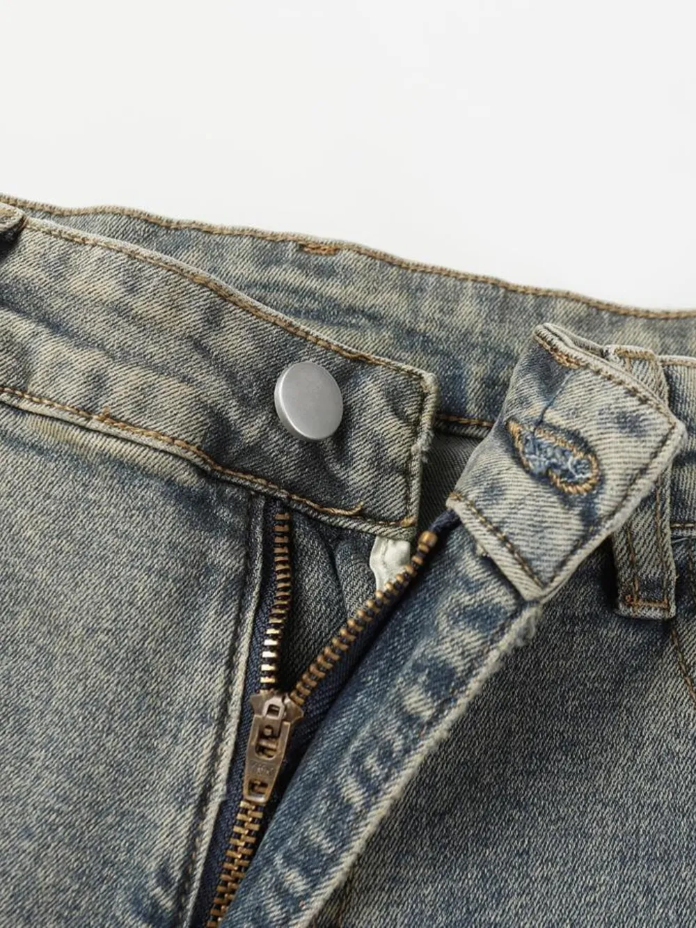 Men's High Waist Straight Leg Cargo Jeans, image 17