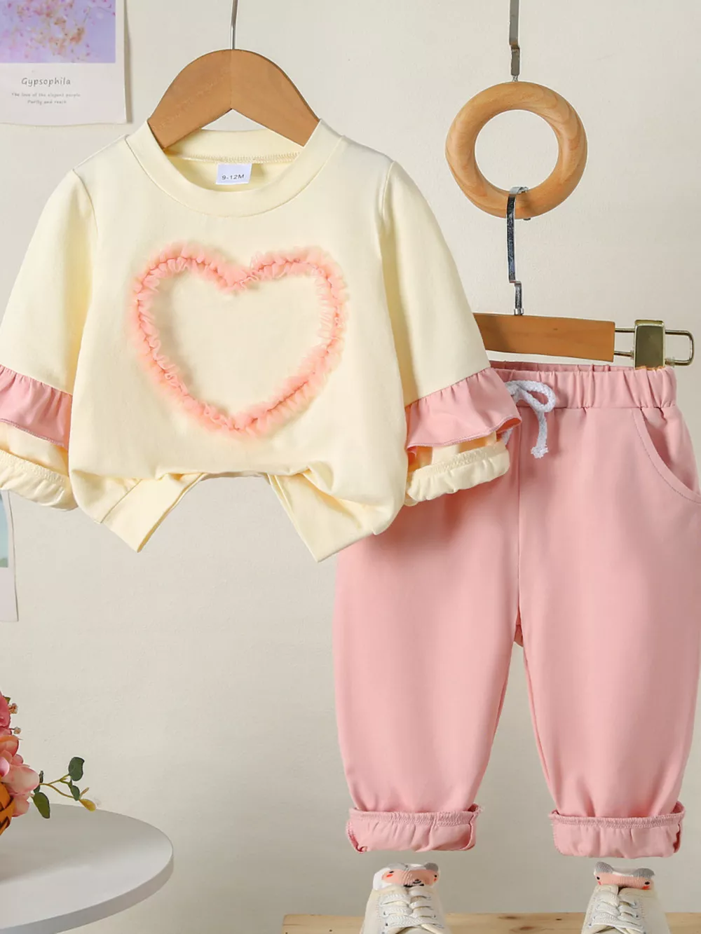 Children's Flower Long Sleeve Top and Pants Set, image 19