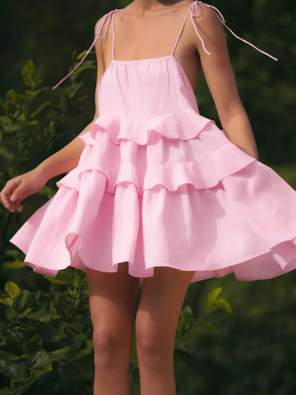 Ruffle Layered Tie Shoulder Cami Dress, image 19
