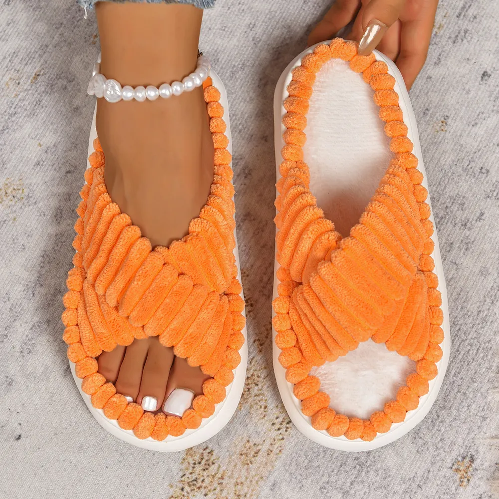Crisscross Open Toe Platform Slippers, image 23