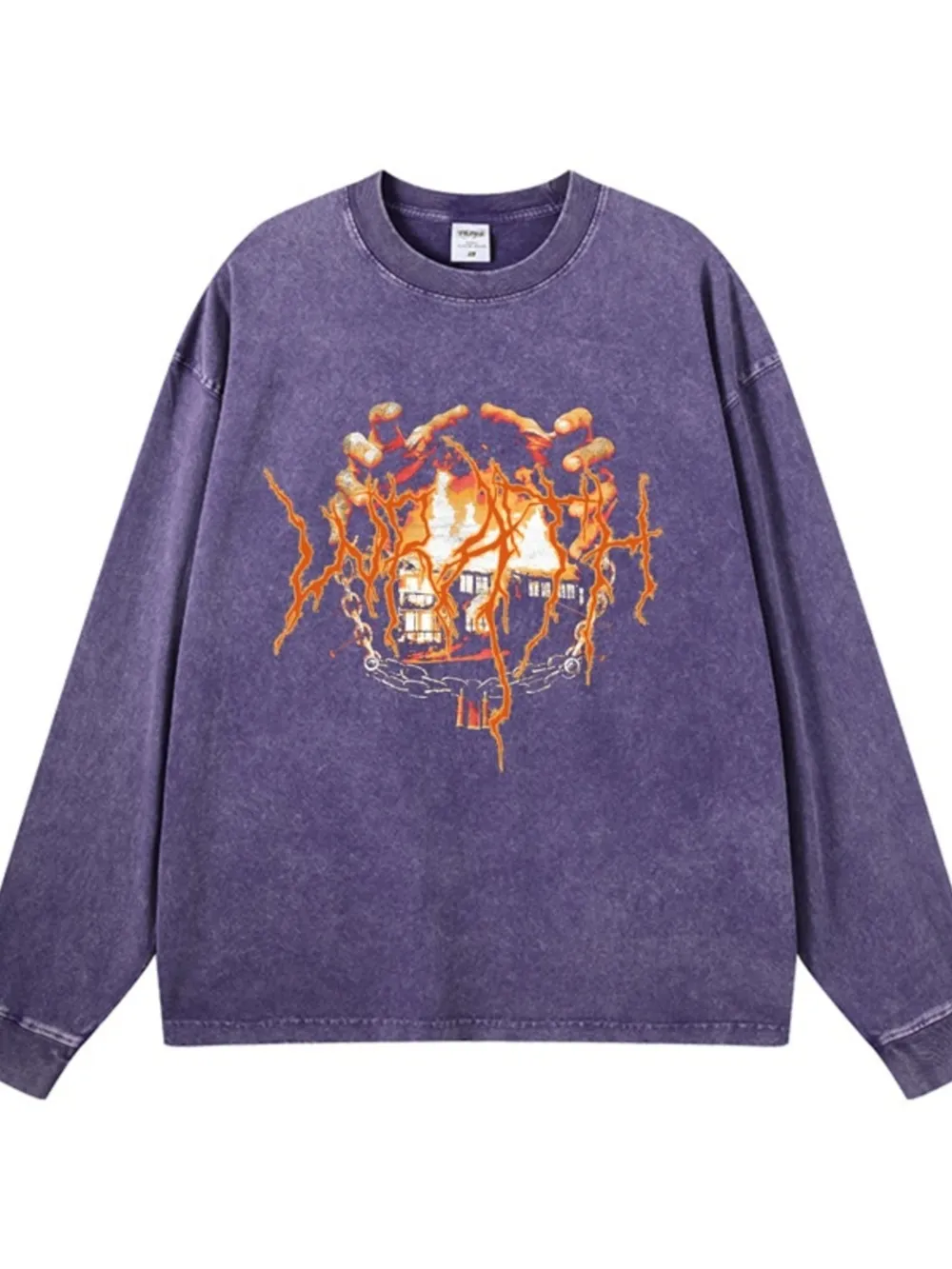 Men's Graphic Oversized Long Sleeve T-Shirt, image 6