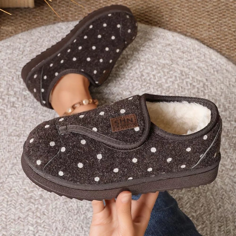 Polka Dot Round Toe Slip-Ons, image 5