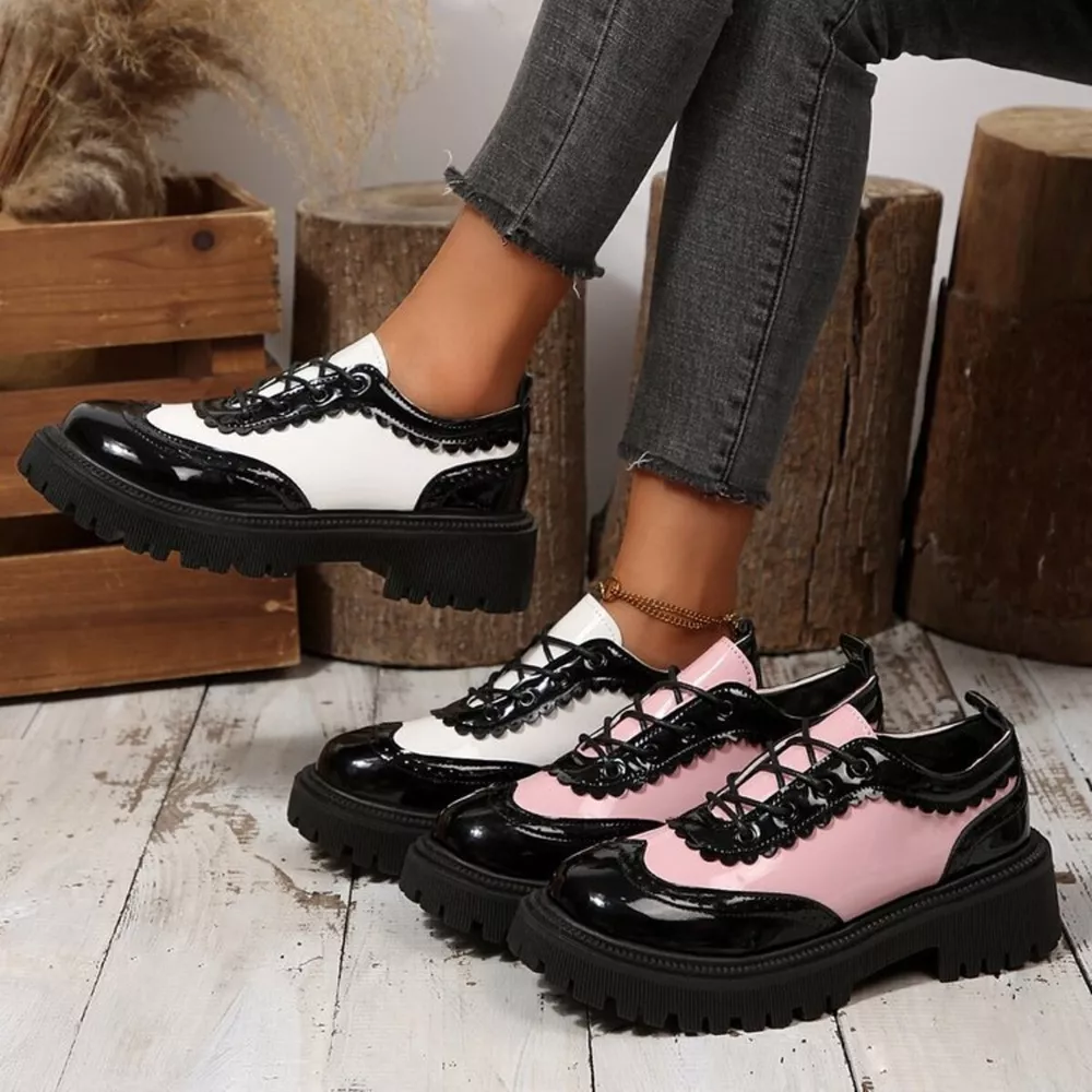 Round Toe Platform Loafers, image 2