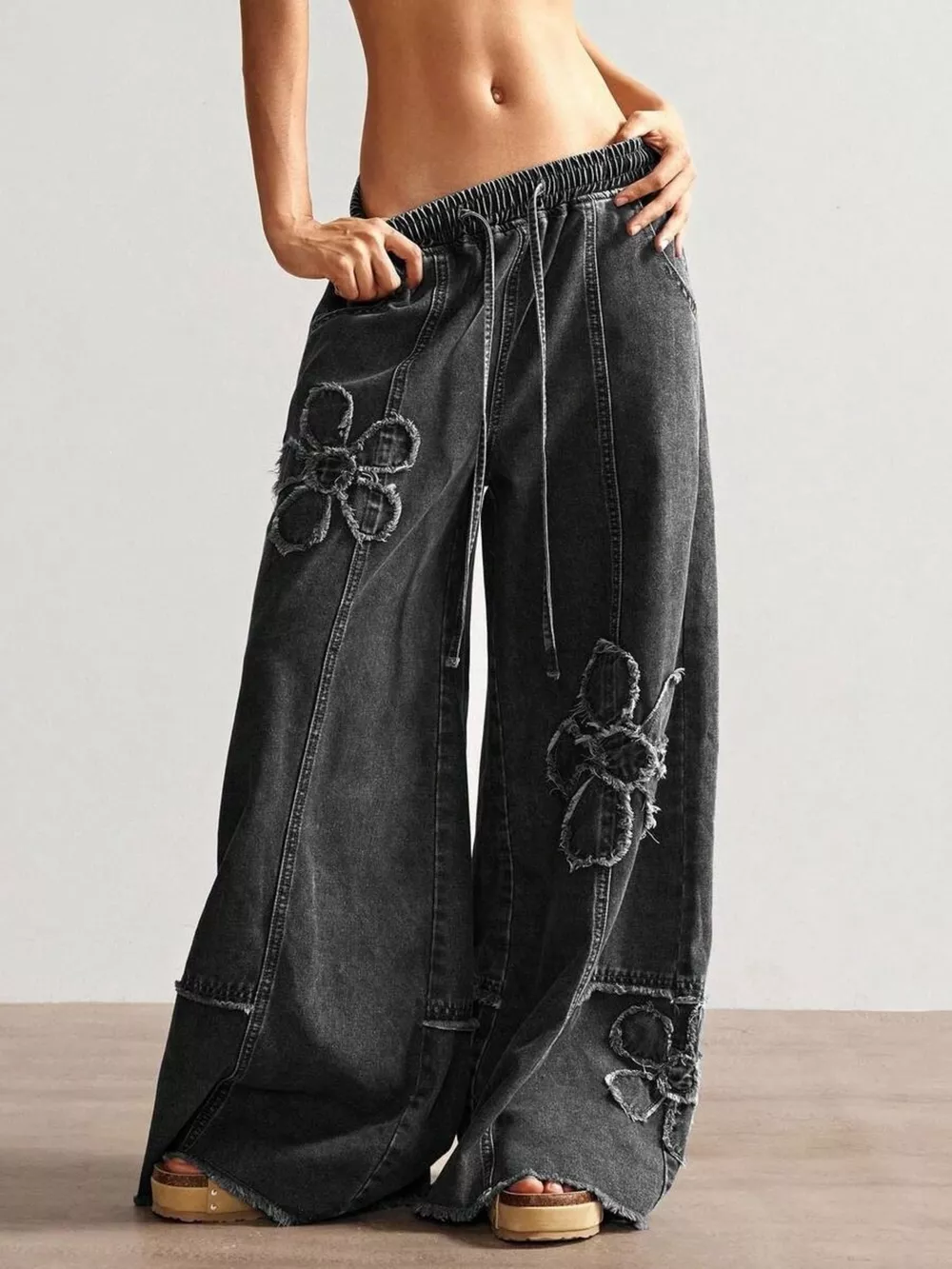 Flower Wide Leg Jeans, image 3