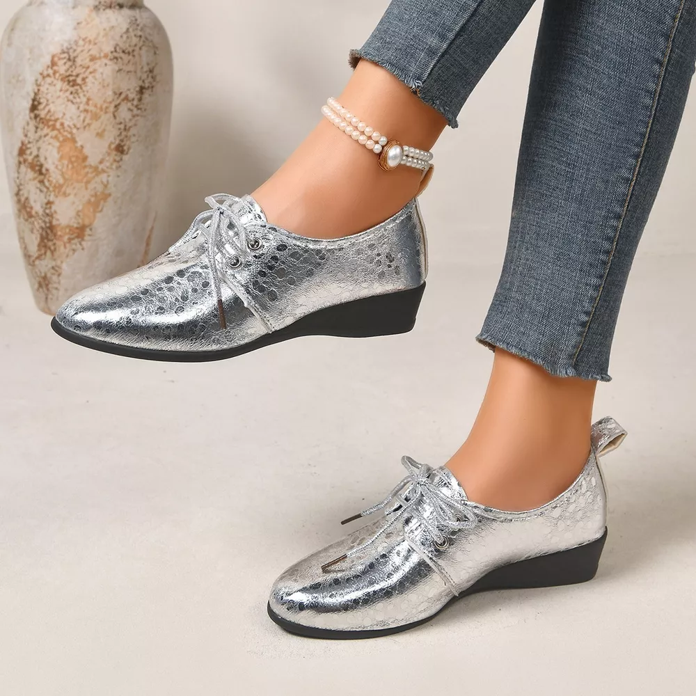Point Toe Wedge Loafers, image 5