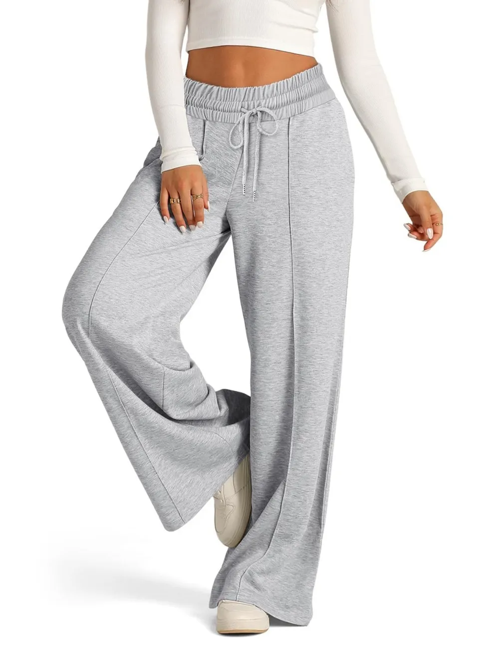 Full Size Drawstring Relaxed Fit Wide Leg Pants Plus Size, image 19