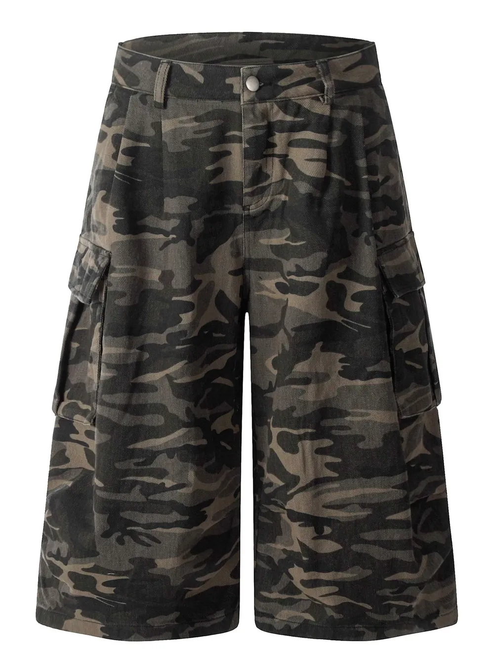 Men's Full Size Camouflage Cargo Denim Shorts Plus Size, image 8