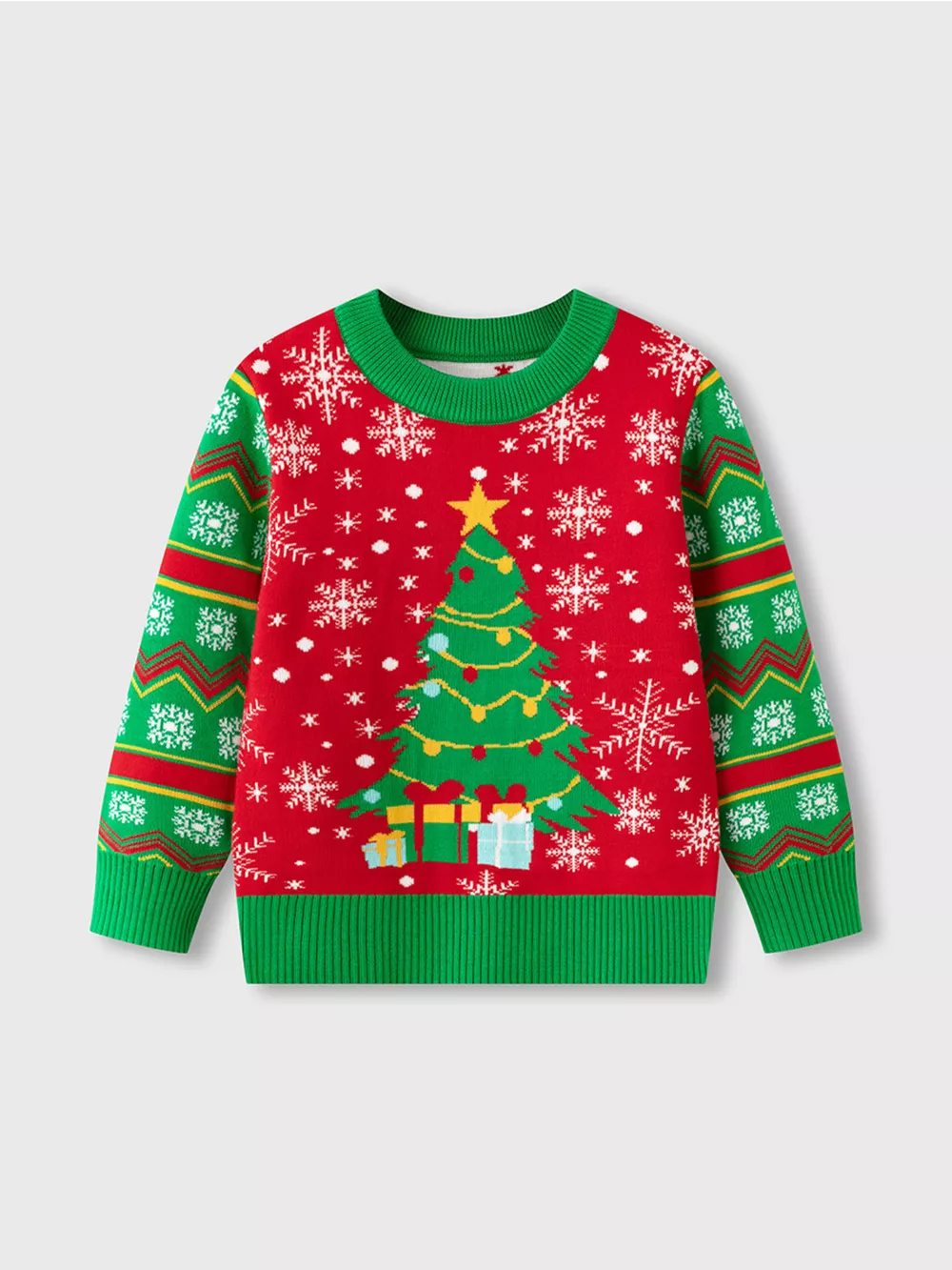 Children's Christmas Tree Round Neck Sweater, image 17