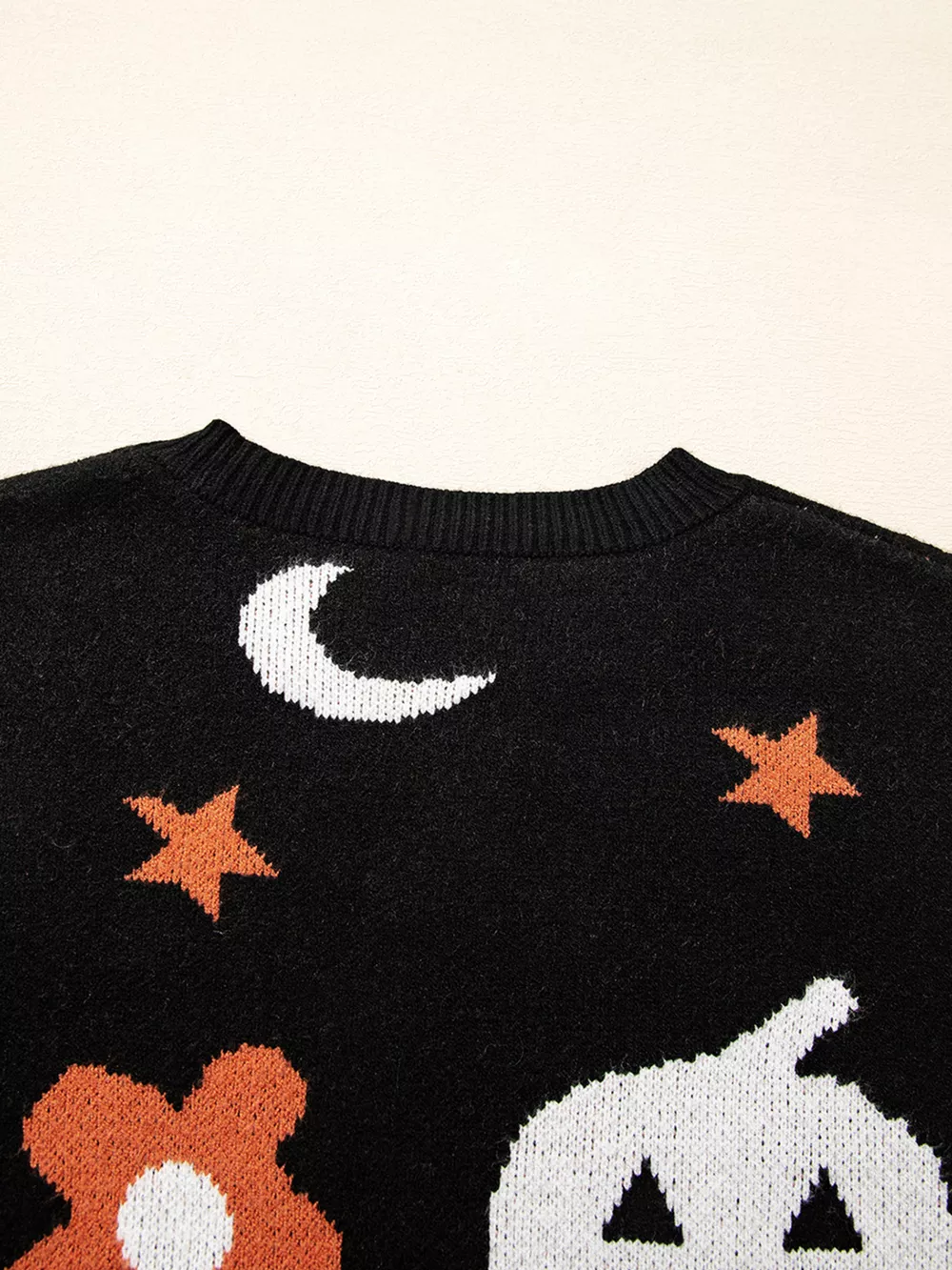 Halloween Gothic Pattern Long Sleeve Sweater, image 8