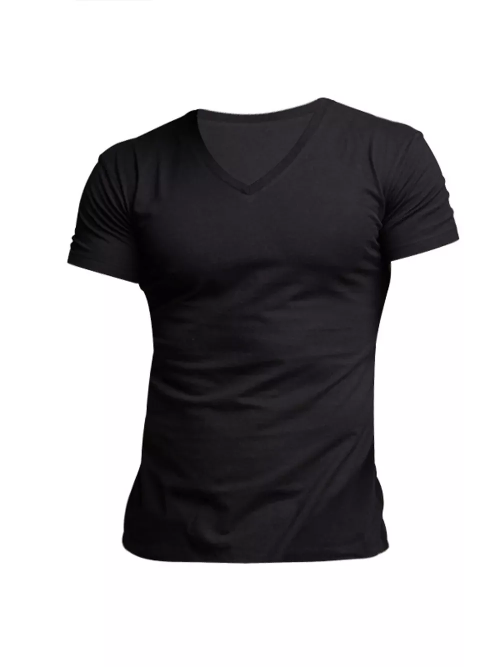 Men's Full Size V-Neck Slim Fit Casual T-Shirt Plus Size, image 4