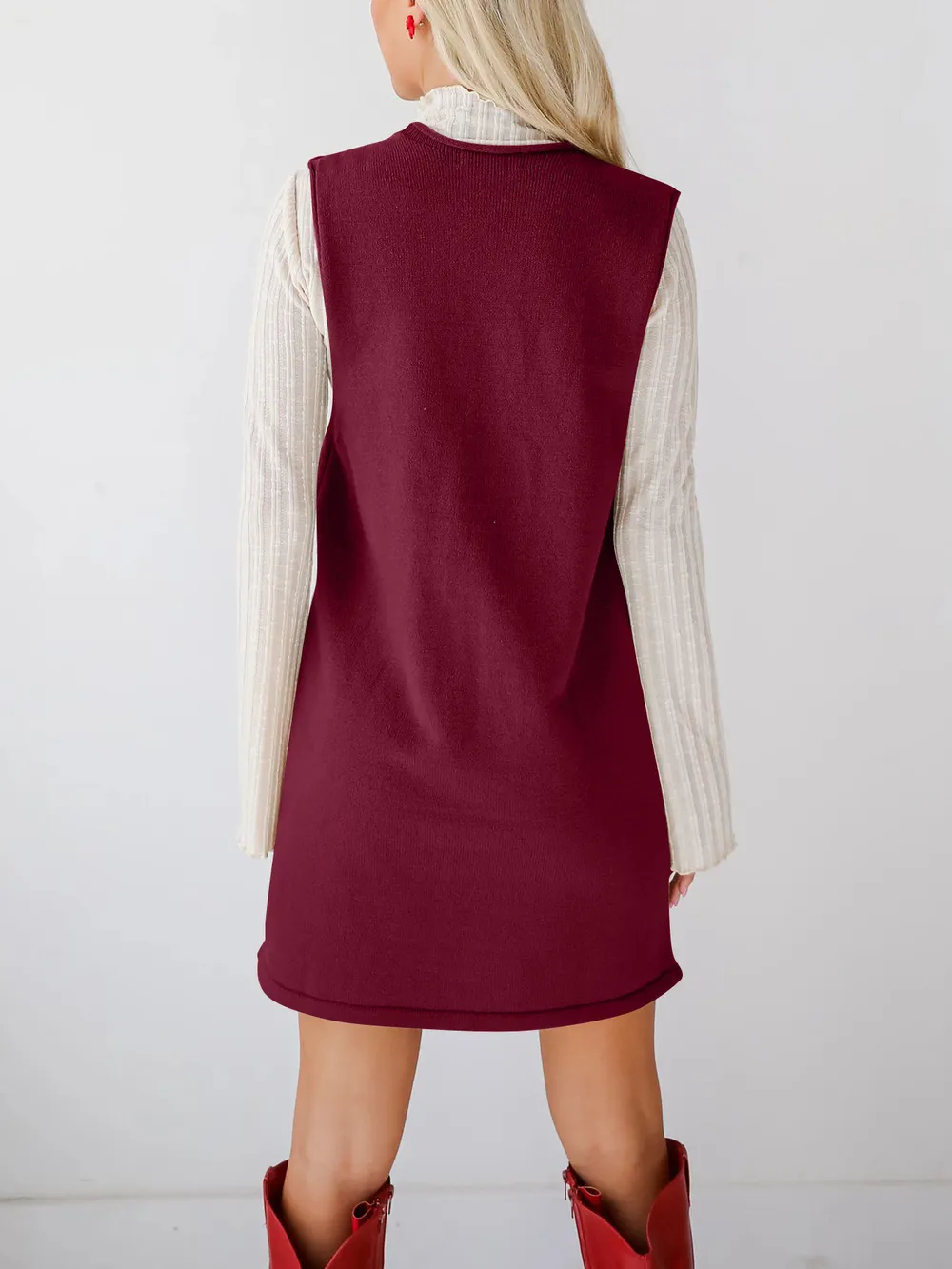 Sleeveless Knit Dress with Pockets, image 15