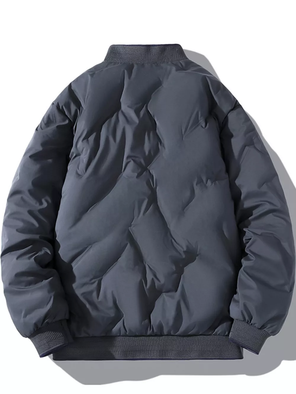 Men's Plus Size Padded Zip Up Bomber Jacket, image 5