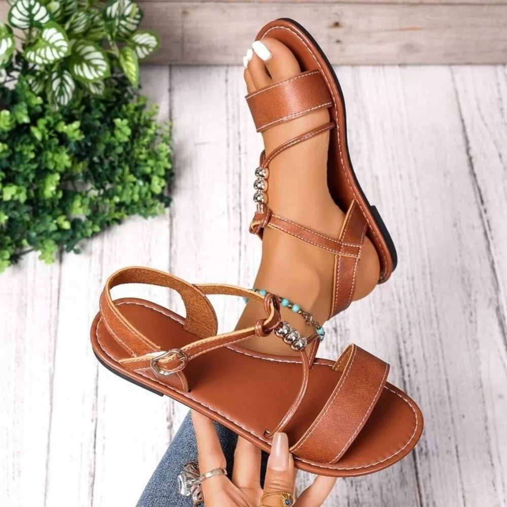 Open Toe Flats Sandals, image 5