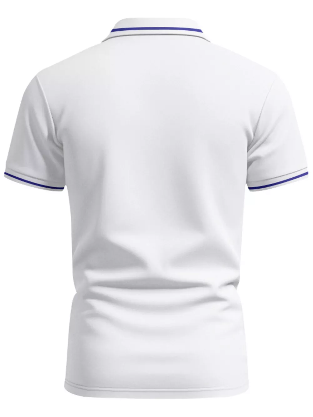 Men's Full Size Contrast Trim Short Sleeve Polo Plus Size, image 10
