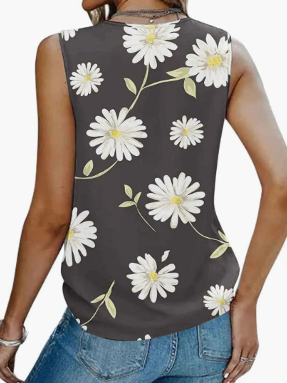 Printed V-Neck Tank, image 11