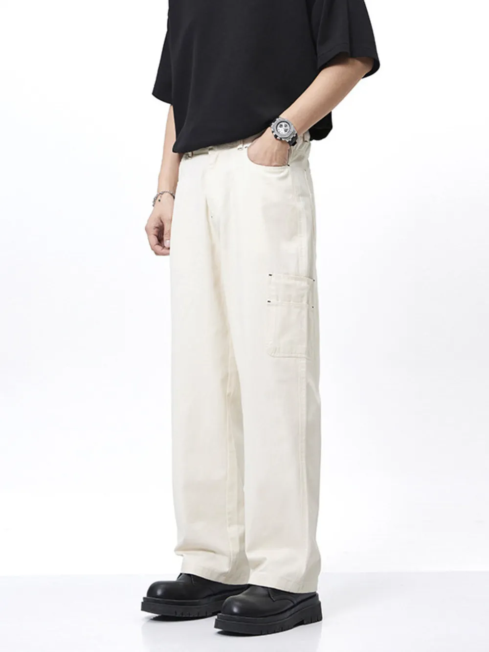 Men's Plus Size Wide Leg Pants, image 6