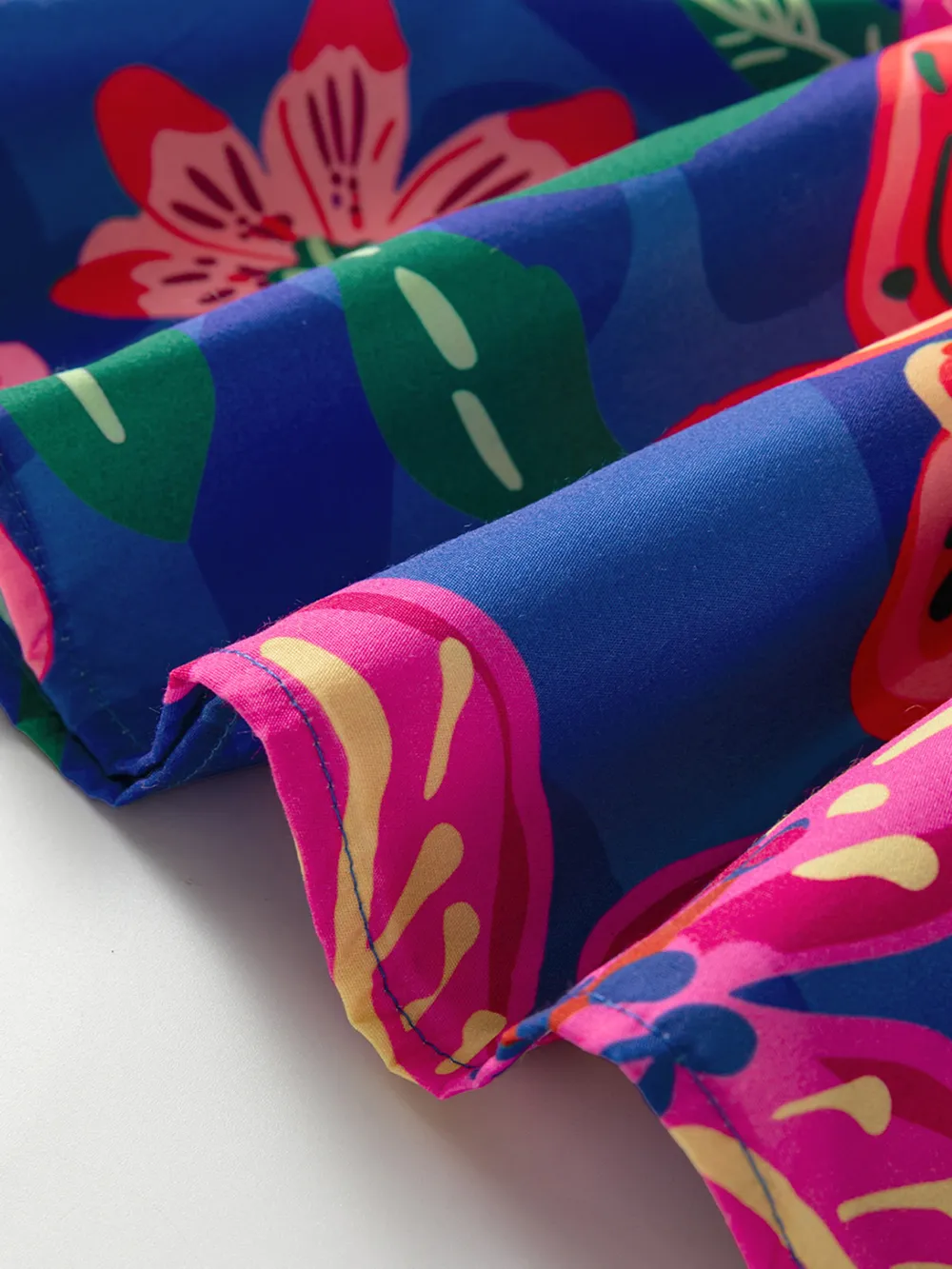 Floral Print 3/4 Sleeve V Neck Tiered Dress, image 6