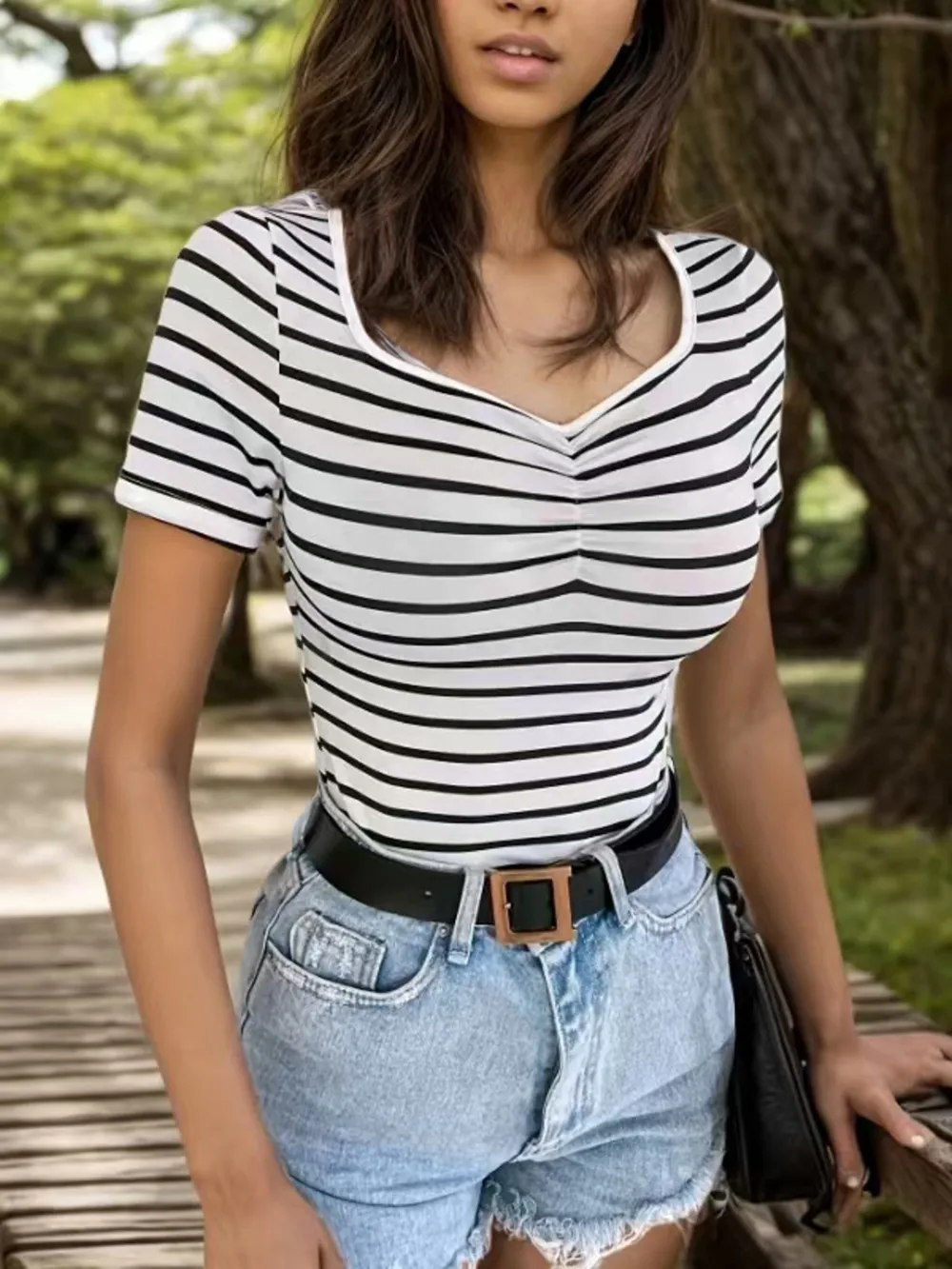 Striped Short Sleeve T-Shirt, image 5