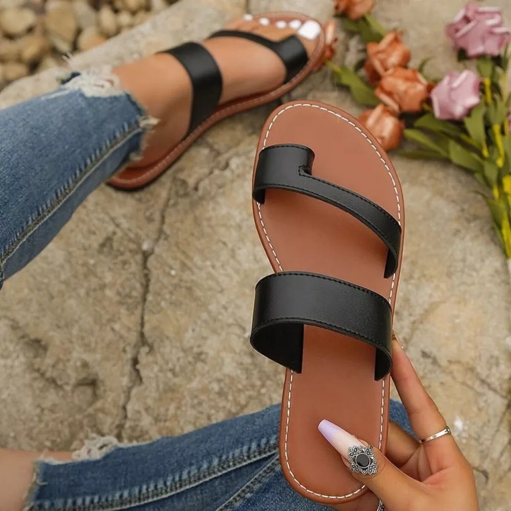 Toe Loop Flat Sandals, image 3