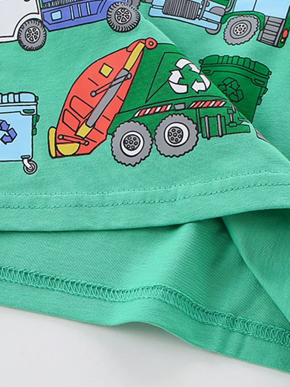 Children's Cartoon Garbage Truck Print Short Sleeve T-Shirt, image 4