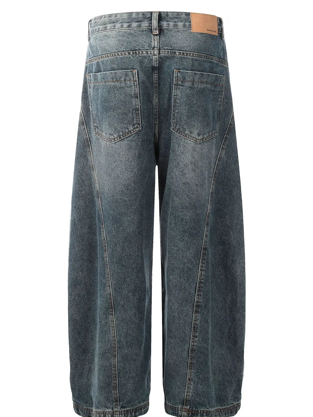 Men's Washed Wide Leg Baggy Jeans, image 3