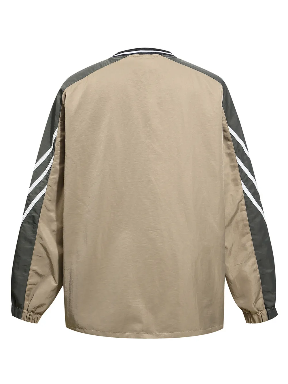 Men's Contrast Pullover Windbreaker with Embroidered Detail, image 3