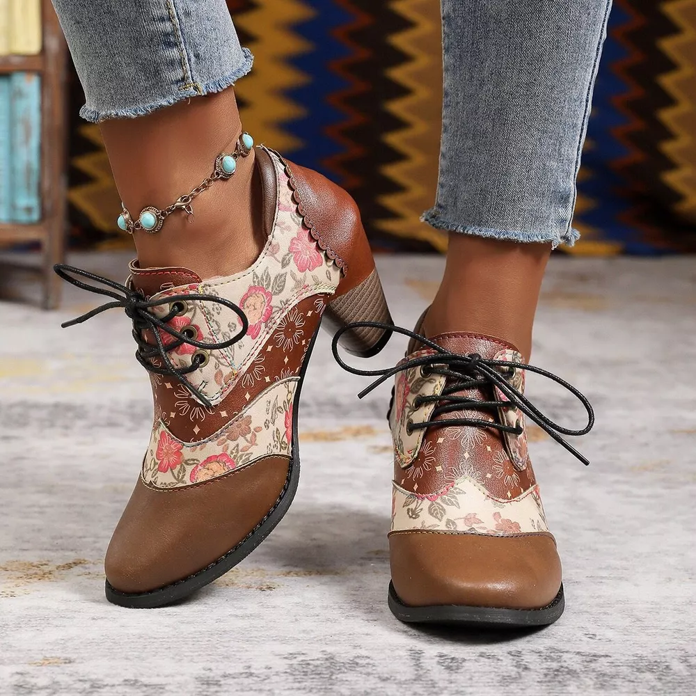 Lace-Up Block Heel Ankle Boots, image 17