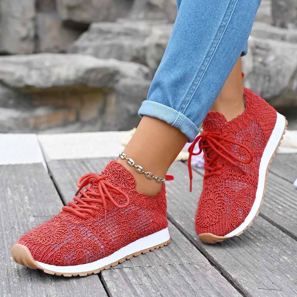 Round Toe Lace Up Sneakers, image 16