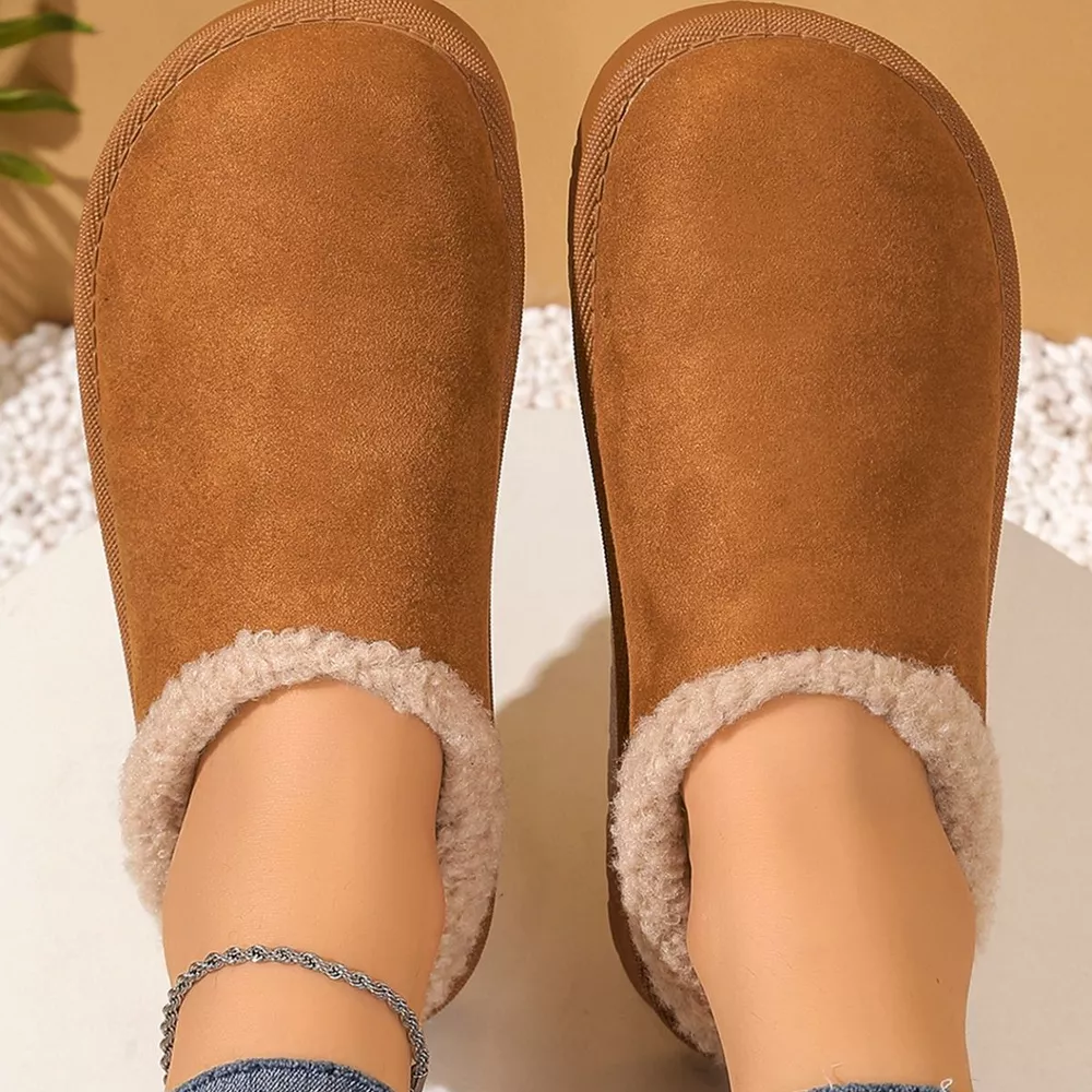 Plush Lined Round Toe Slippers, image 13