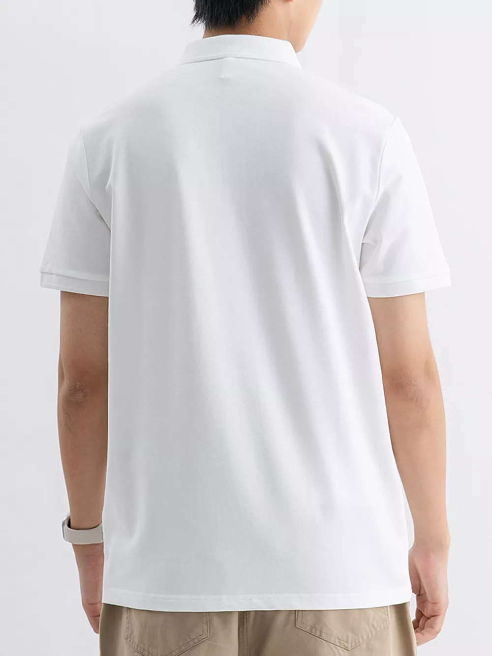 Men's Plus Size Solid Color Short Sleeve Polo, image 4