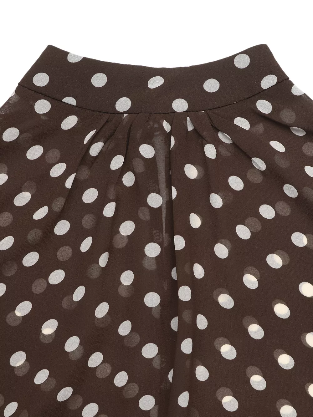 Polka Dot Mock Neck Long Sleeve Blouse, image 13