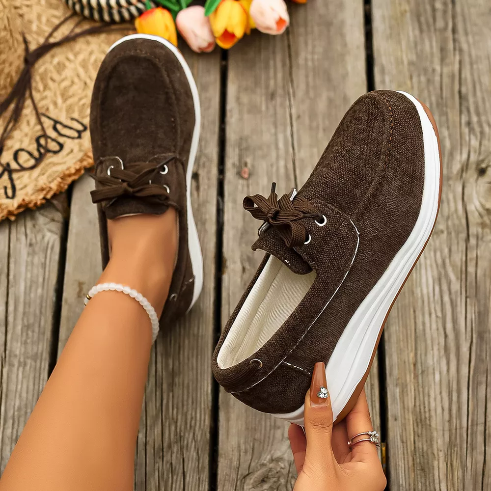Lace Up Round Toe Sneakers, image 7