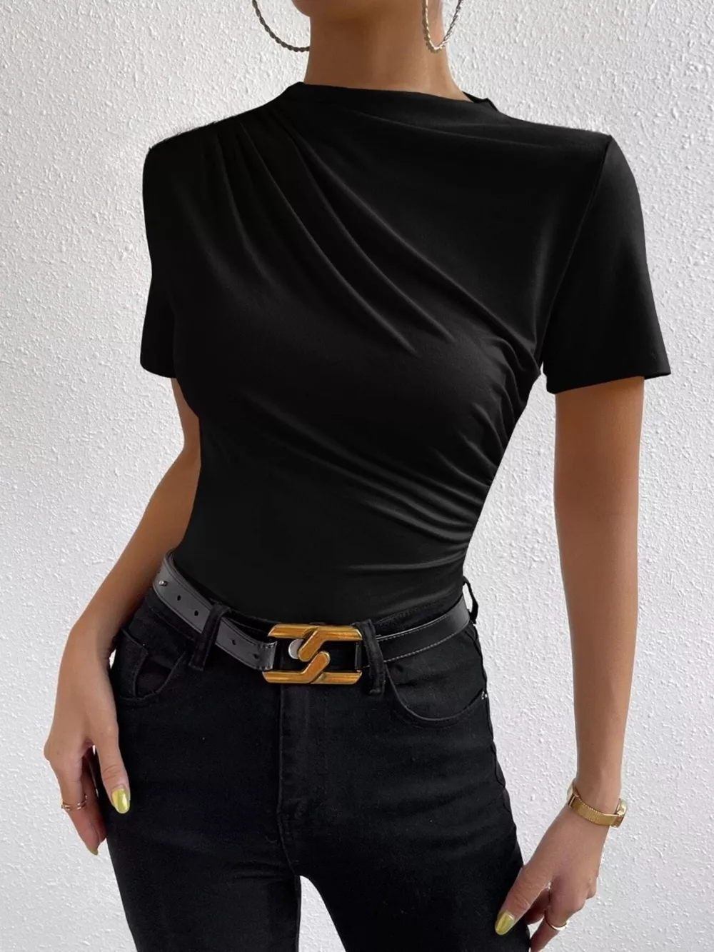 Ruched Short Sleeve T-Shirt, image 11