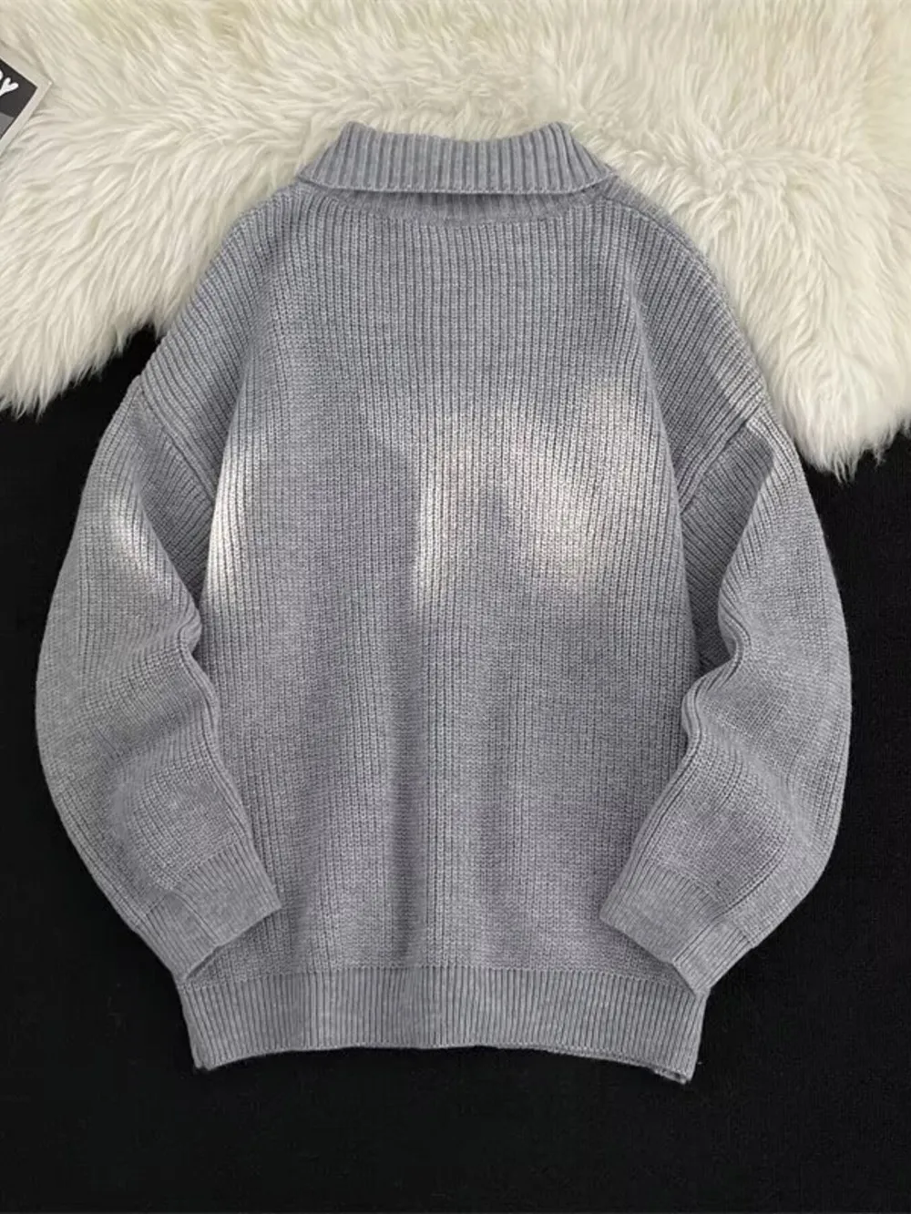 Men's Zip-Up Knit Cardigan, image 4