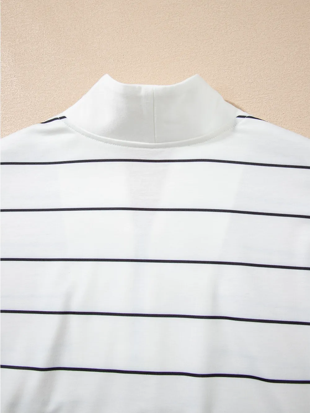 Striped Quarter Zip Sweatshirt with Relaxed Fit, image 10