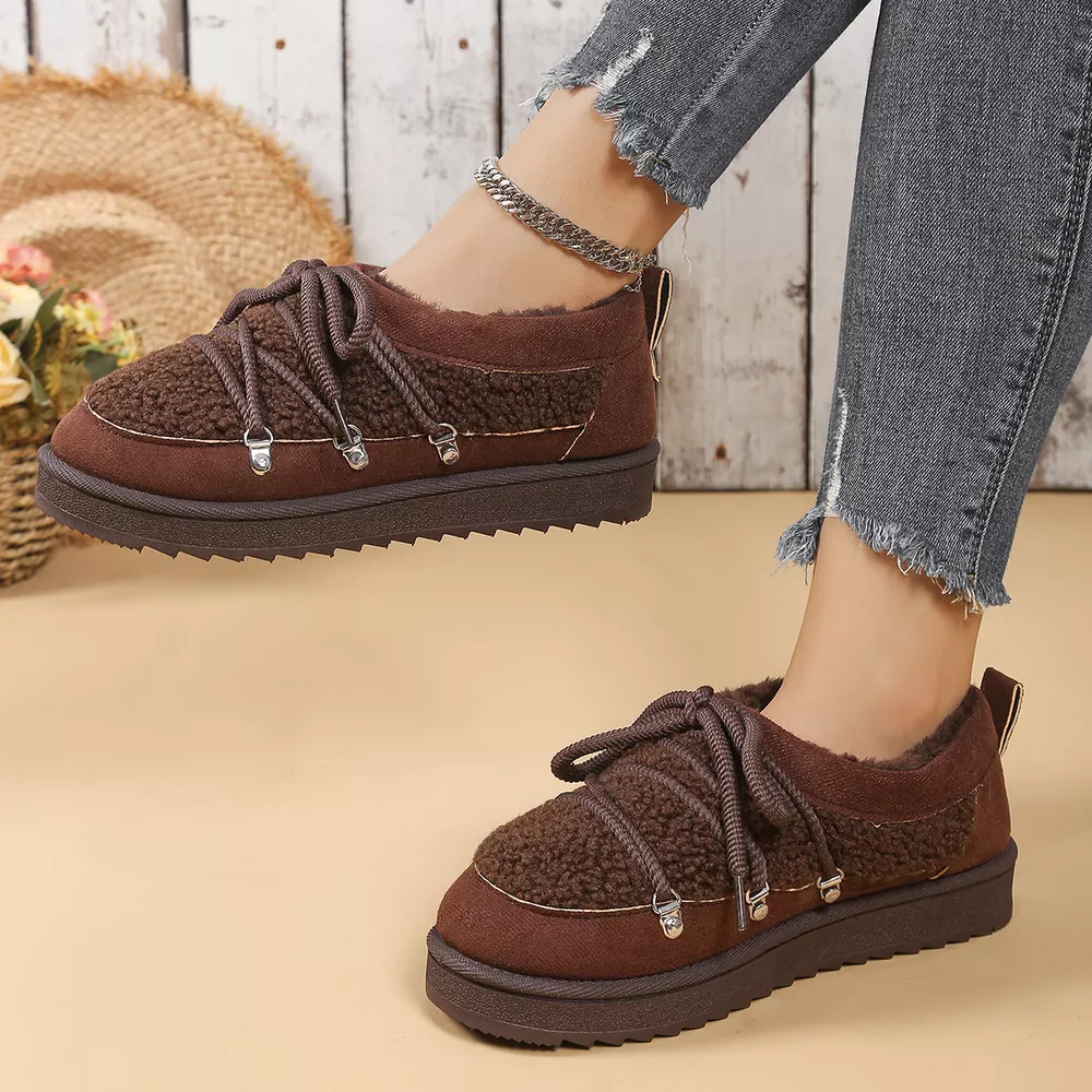 Lace Up Round Toe Platform Ankle Boots, image 13