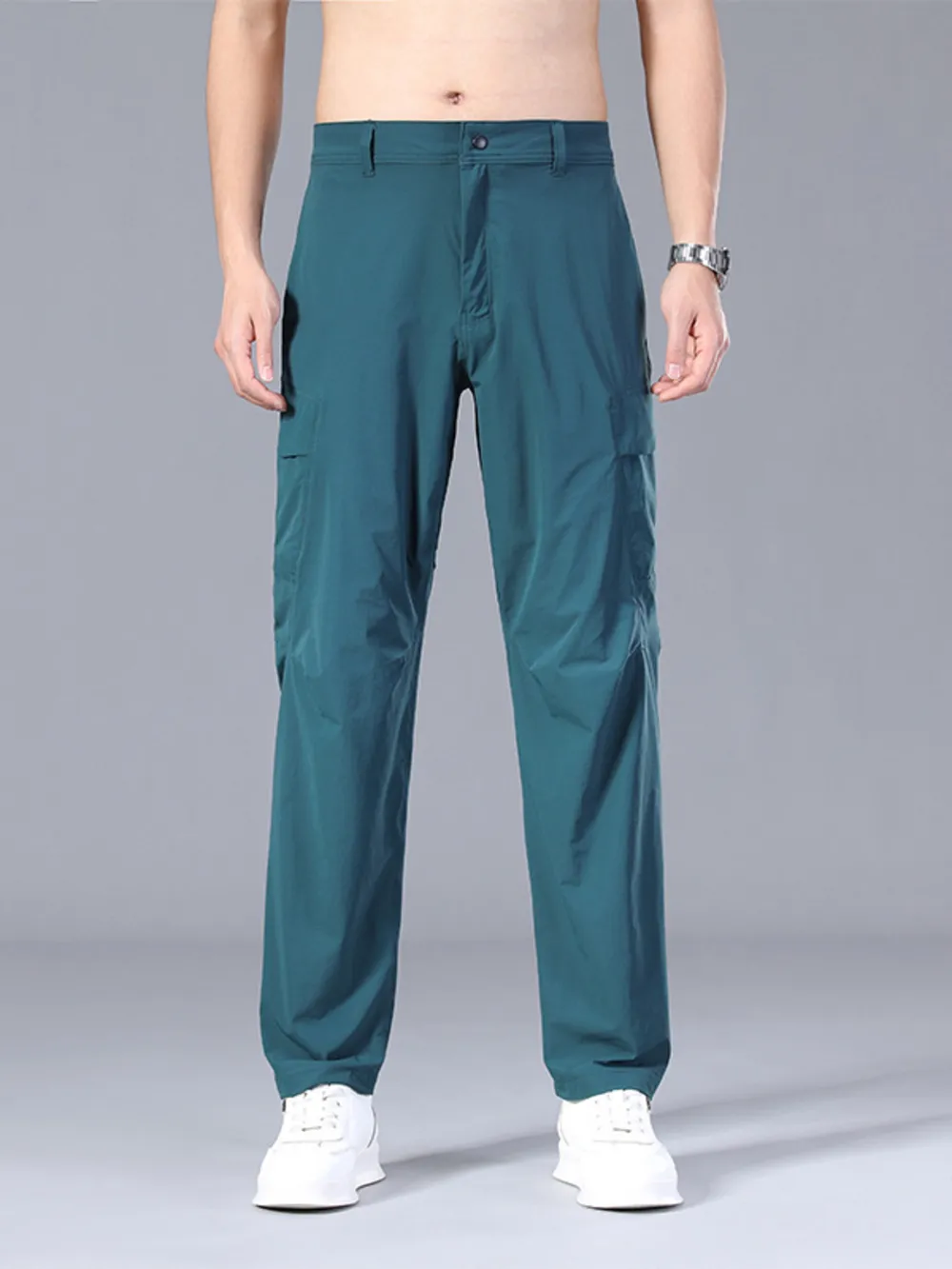Men's Plus Size Pocketed Loose Fit Pants, image 7