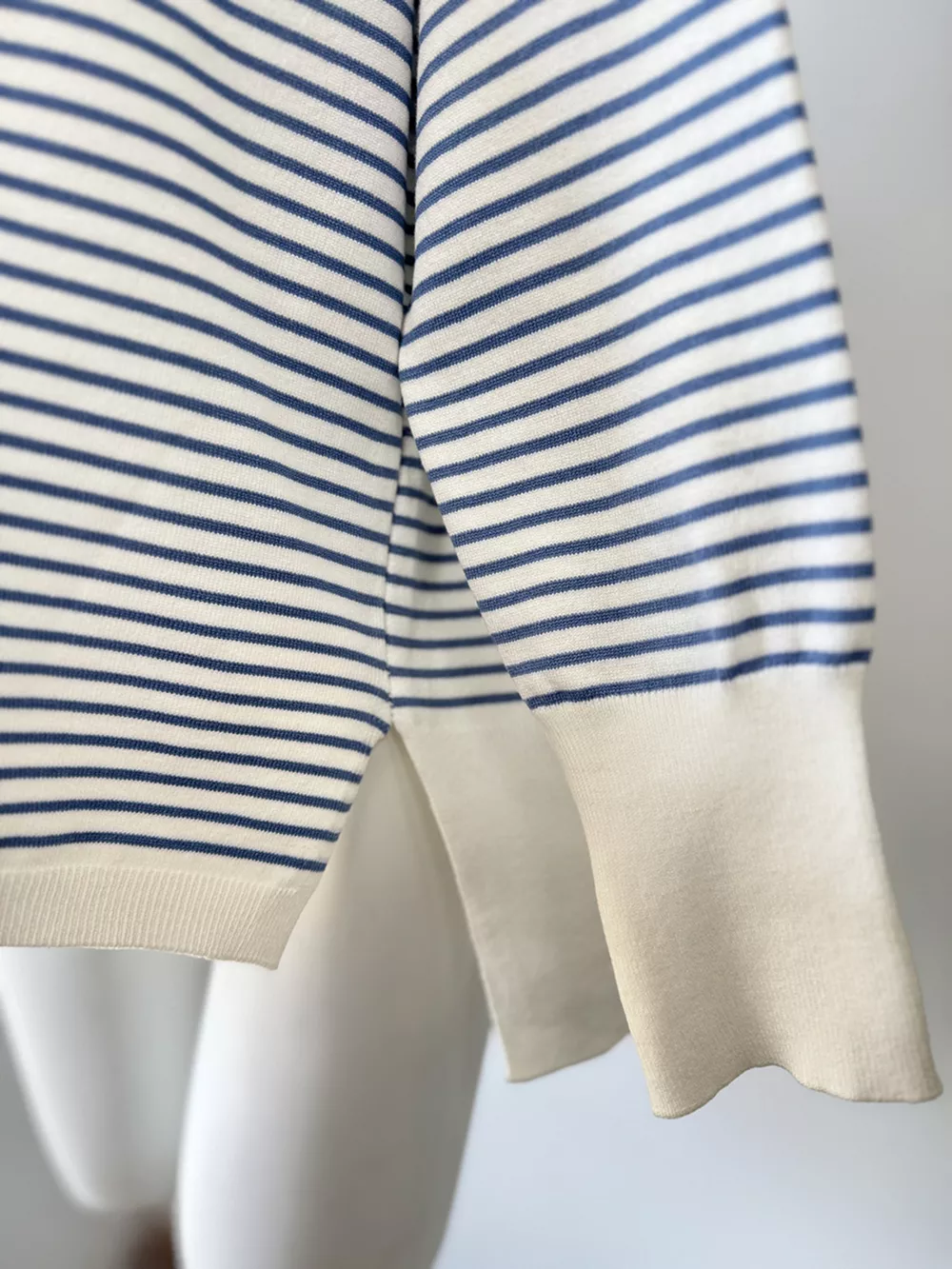 Striped Round Neck Knit Top, image 20