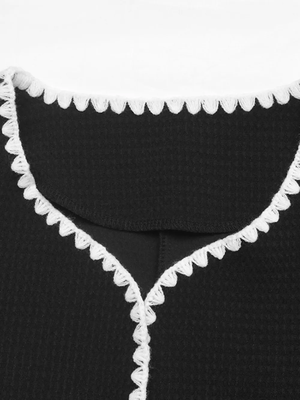 Contrast Trim Open Front Jacket, image 14