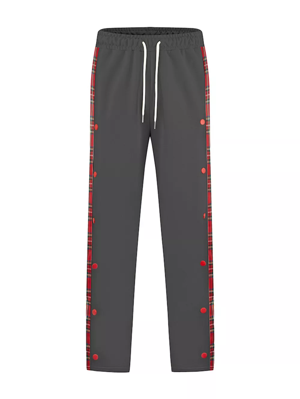 Men's Full Size Drawstring Plaid Side Stripe Pants Plus Size, image 9