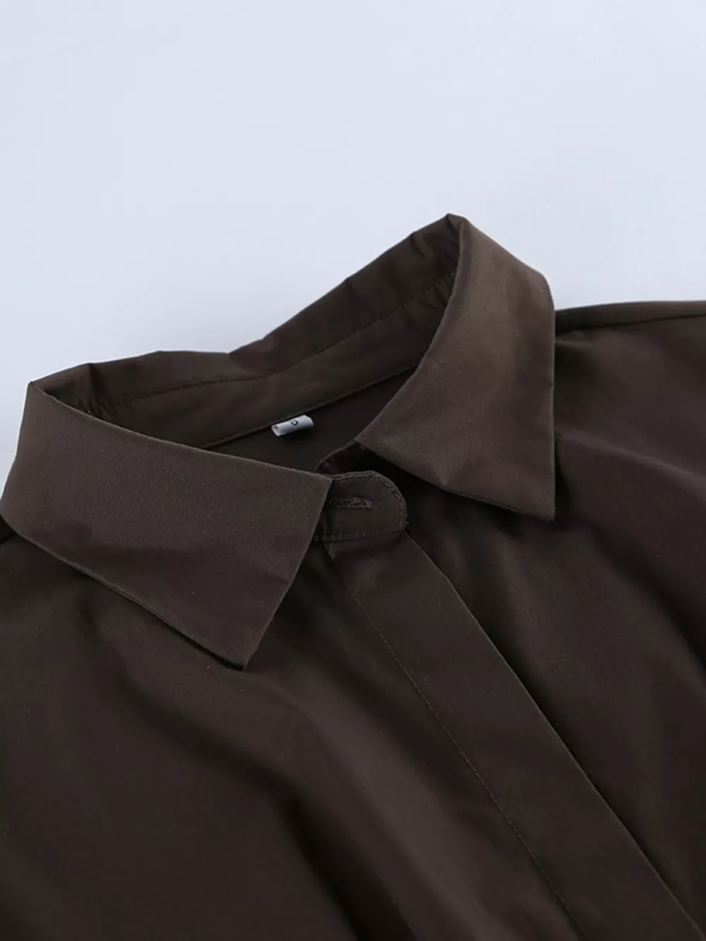 Slim-Fit Ruched Waist Shirt, image 11