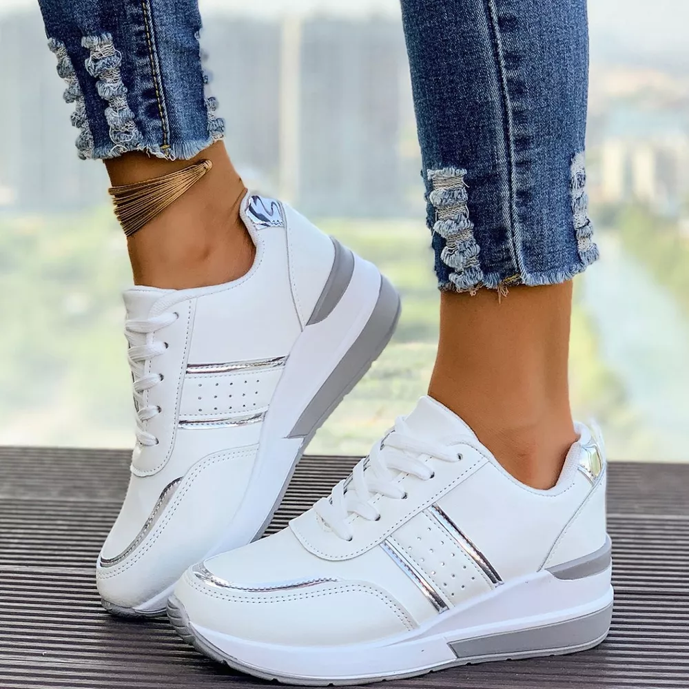 Round Toe Lace Up Sneakers, image 6